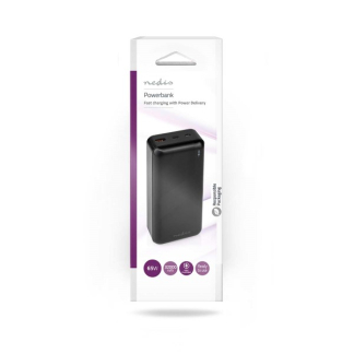 Nedis Powerbank | Nedis | 32.000 mAh (USB C Power Delivery, USB A Quick Charge, 65W) UPBK65W30000BK K170108362 - 