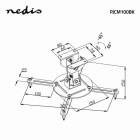 Nedis Projector beugel | Nedis | Plafond (Draai- en kantelbaar, 10 kg) PJCM100BK N101501050 - 6