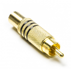 Nedis RCA connector - Nedis (Knikbescherming, Mannelijk, Verguld, Goud/Zwart) CAVC24903BKG N060204021 Nedis RCA connector - Nedis (Knikbescherming, Mannelijk, Verguld, Goud/Zwart) CAVC24903BKG N060204021