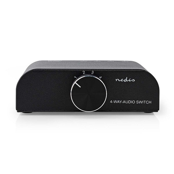 Nedis RCA switch | Nedis | 4 poorten (Handmatig, 3.5 mm jack + Tulp) ASWI2424AT K020401029 - 1
