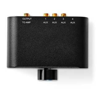 Nedis RCA switch | Nedis | 4 poorten (Handmatig, 3.5 mm jack + Tulp) ASWI2424AT K020401029 - 3