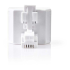 Nedis RJ11 splitter RJ11 male - 2x RJ11 vrouwelijk (Wit) TCGP90995WT N050603003 - 2