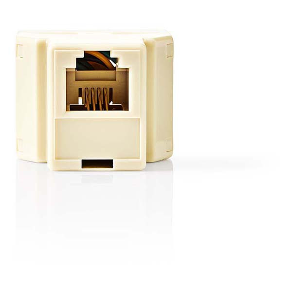 Nedis RJ11 splitter RJ11 vrouwelijk - 2x RJ11 vrouwelijk (Ivoor) CTGB90990IV TCGP90990IV N050603000 - 2
