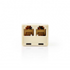 Nedis RJ11 splitter RJ11 vrouwelijk - 2x RJ11 vrouwelijk (Ivoor) TCGP90990IV N050603000