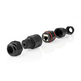 Nedis RJ45 koppelstuk voor buiten | Nedis (Cat6 S/FTP) CCGB89850BK K010605342 - 1