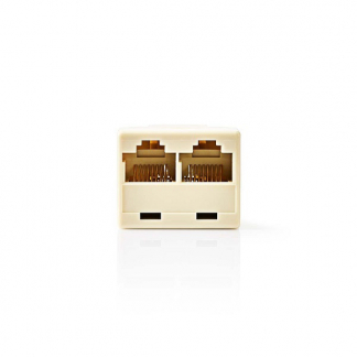 Nedis RJ45 splitter RJ45 vrouwelijk - 2x RJ45 vrouwelijk (Ivoor) CTGB90991IY TCGP90991IY N050603001 - 1