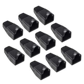 RJ45 tule | Nedis | 10 stuks (Per stuk, Knikbescherming, Zwart)