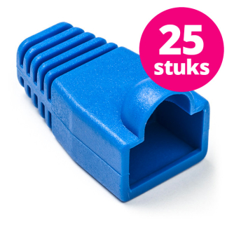 RJ45 tule | Nedis | 25 stuks (Per stuk, Knikbescherming, Blauw)