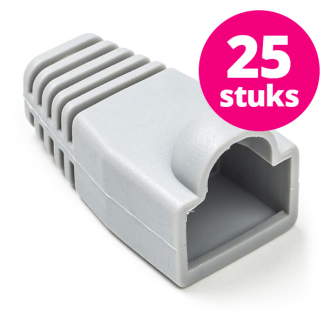 RJ45 tule | Nedis | 25 stuks (Per stuk, Knikbescherming, Grijs)