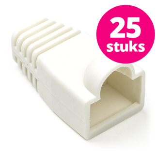 Nedis RJ45 tule | Nedis | 25 stuks (Per stuk, Knikbescherming, Wit)  W060700104 - 