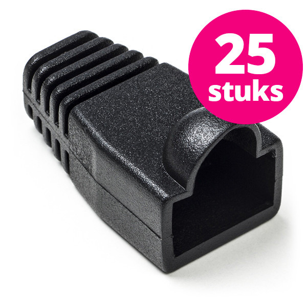Nedis RJ45 tule | Nedis | 25 stuks (Per stuk, Knikbescherming, Zwart)  W060700100 - 1