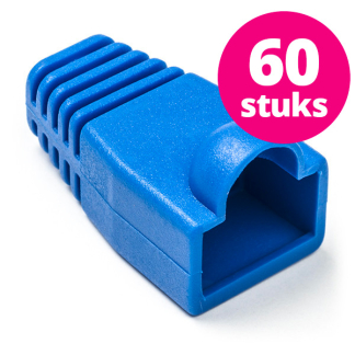 RJ45 tule | Nedis | 60 stuks (Per stuk, Knikbescherming, Blauw)
