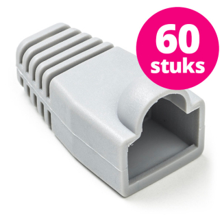 RJ45 tule | Nedis | 60 stuks (Per stuk, Knikbescherming, Grijs)