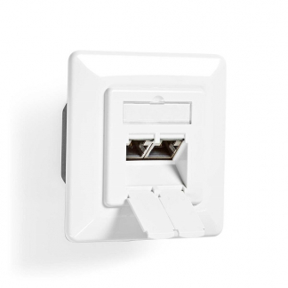 Nedis RJ45 wandcontactdoos | FTP | Nedis (2 x RJ45, Cat7, Verticaal, Inbouw) CCGB89260IV CCGP89260IV K170108337 - 1
