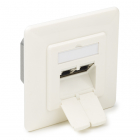 Nedis RJ45 wandcontactdoos - FTP - Nedis (2 x RJ45, Cat6a, Horizontaal, Inbouw) CCGP89250IV K101302012 Nedis RJ45 wandcontactdoos - FTP - Nedis (2 x RJ45, Cat6a, Horizontaal, Inbouw) CCGP89250IV K101302012