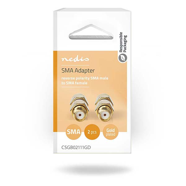 Nedis RP SMA adapter (m/v) - Nedis (Verguld, 2 stuks) CSGP02111GD N050602001 - 8