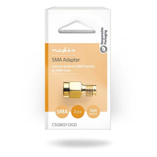 Nedis RP SMA adapter (v/m) - Nedis (Verguld, 2 stuks) CSGB02112GD CSGP02112GD N050602002 - 5