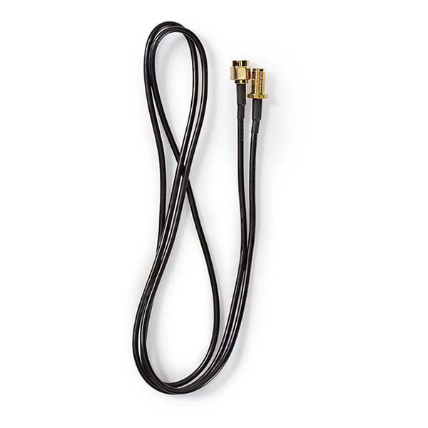 Nedis RP SMA verlengkabel - Nedis - 1 meter (100% koper, Verguld) CSGL02210BK10 CSGP02210BK10 N010616518 - 4