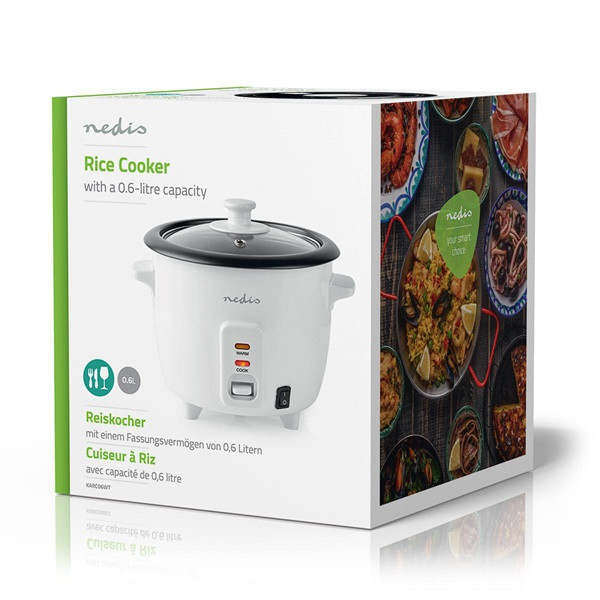 Nedis Rijstkoker | Nedis | 0.6 liter (300W, Binnenpan, Stoommand) KARC06WT K170108050 - 6