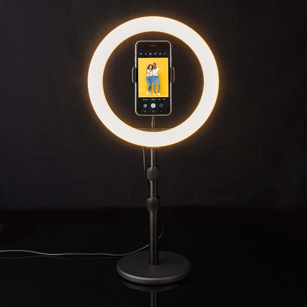 Nedis Ring lamp | Nedis (Ø26 cm, 120 leds, 2700 - 6700K, Grondplaat) RLSTND200BK K170202781 - 2