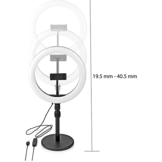 Nedis Ring lamp | Nedis (Ø26 cm, 120 leds, 2700 - 6700K, Grondplaat) RLSTND200BK K170202781 - 3