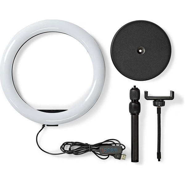 Nedis Ring lamp | Nedis (Ø26 cm, 120 leds, 2700 - 6700K, Grondplaat) RLSTND200BK K170202781 - 4