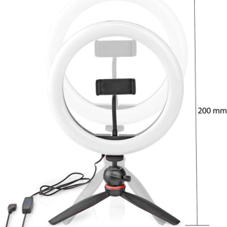 Nedis Ring lamp | Nedis (Ø26 cm, 120 leds, 2700 - 6700K, Statief) RLSTND100BK K170202780 - 3