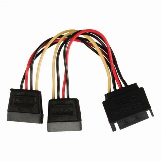 Nedis S-ATA 15 pins naar 2x S-ATA 15 pins voedingskabel (Verguld, 0.15 meter) CCGB73190VA015 CCGP73190VA015 N010507501 - 1