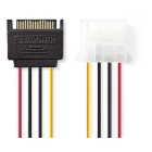 Nedis S-ATA naar Molex stroomkabel (Koper, 0.15 meter) CCGP73530VA015 N010507565 - 2