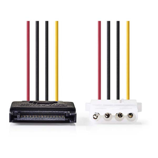 Nedis S-ATA naar Molex stroomkabel (Koper, 0.15 meter) CCGP73530VA015 N010507565 - 3