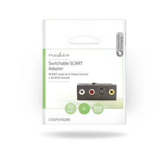 Nedis SCART adapter | Nedis (Schakelaar, S-video, 3x tulp) CVGP31902BK N050407005 - 4