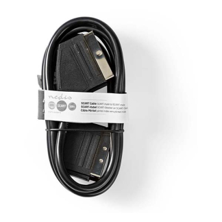Nedis SCART kabel | Nedis | 1.5 meter (Gehoekt, Vernikkeld) CVGL31001BK15 CVGT31000BK15 N010407007 - 3