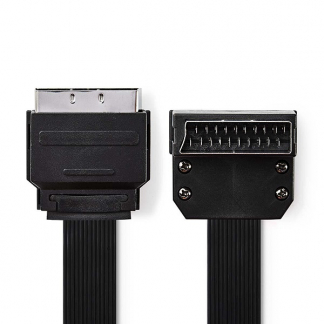 Nedis SCART kabel | Nedis | 2 meter (90° hoek, Vernikkeld) CVGL31045BK20 CVGP31045BK20 N010407071 - 1