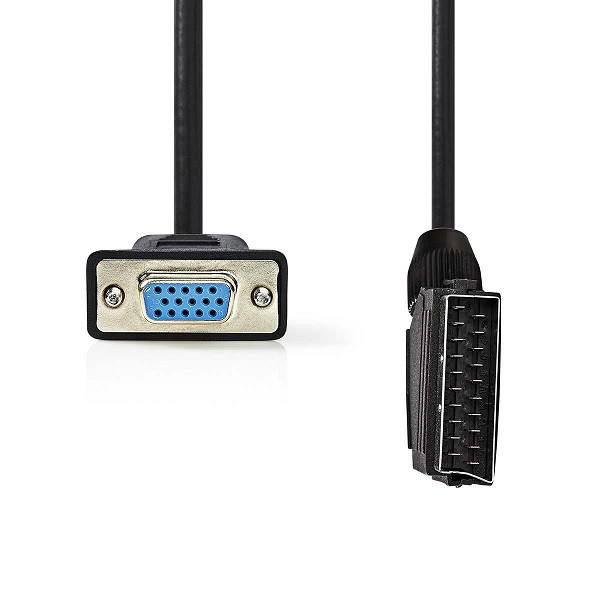Nedis SCART naar VGA kabel | Nedis | 2 meter (Vernikkeld) CVGL31550BK20 CVGP31550BK20 N010407302 - 1
