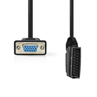 Nedis SCART naar VGA kabel | Nedis | 2 meter (Vernikkeld) CVGL31550BK20 CVGP31550BK20 N010407302 - 1