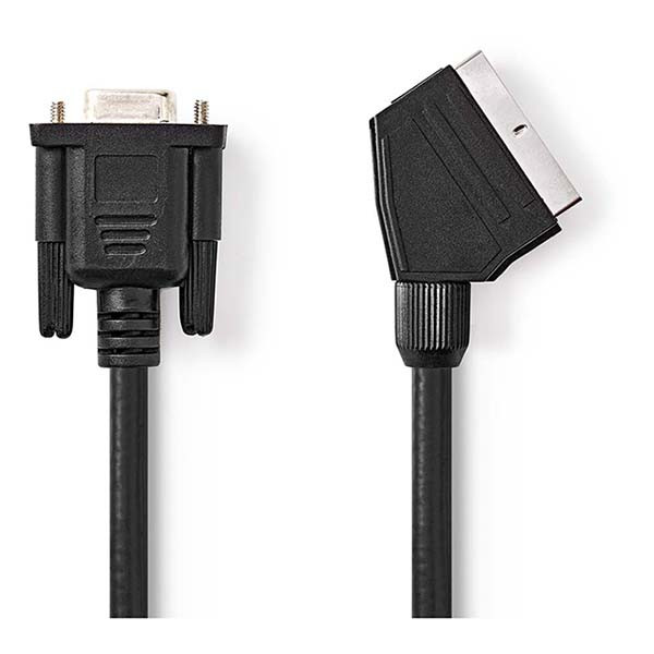 Nedis SCART naar VGA kabel | Nedis | 2 meter (Vernikkeld) CVGL31550BK20 CVGP31550BK20 N010407302 - 2