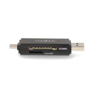 Nedis SD kaartlezer USB | Nedis (USB C en USB A, SD en Micro SD, tot 1 TB, USB 3.2) CRDRU3110BK K030200028 - 5