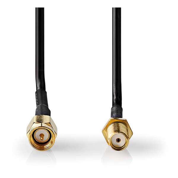 Nedis SMA verlengkabel - Nedis - 2 meter (100% koper, Verguld) CSGB02010BK20 CSGL02010BK20 CSGP02010BK20 N010616501 - 3