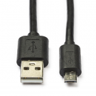 Samsung oplaadkabel | Micro USB 2.0 | 0.5 meter (Zwart)