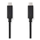 Nedis Samsung oplaadkabel | USB C ↔ USB C | 3 meter (USB 3.0, 60W, 5 Gbps, Vertind koper) CCGB64700BK30 B010214008 - 2