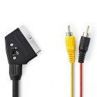 Nedis Schakelbare SCART naar 2x Tulp (RCA) kabel - Nedis - 2 meter CVGP31120BK20 N010407127 Nedis Schakelbare SCART naar 2x Tulp (RCA) kabel - Nedis - 2 meter CVGP31120BK20 N010407127