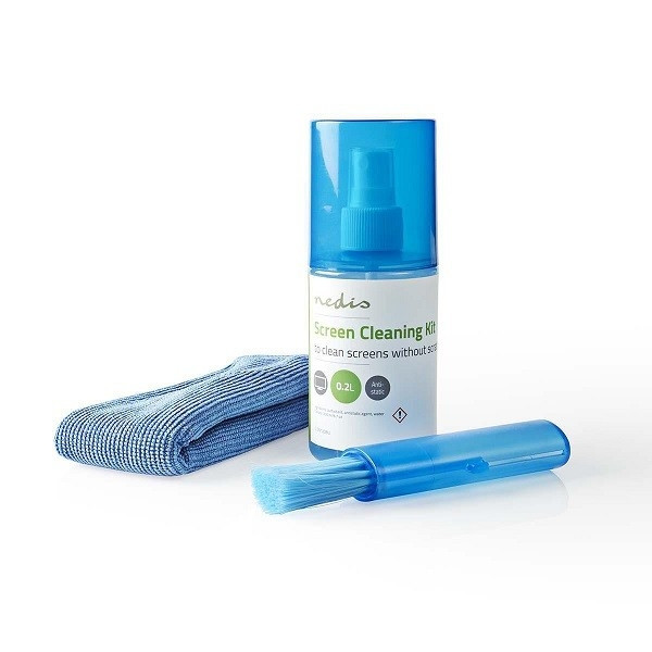 Nedis Schermreiniger set | Nedis (200 ml, Microvezel, Borsteltje) CLSN120BU N105004005 - 1