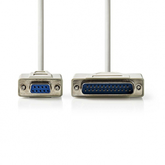 Nedis Seriële kabel | Nedis | 2 meter (D-sub 9 pins naar D-sub 25 pins) CCGP52131IV20 K010506014 - 1