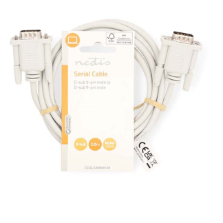 Nedis Seriële kabel | Nedis | 2 meter (D-sub 9 pins naar D-sub 9 pins) CCGL52000IV20 CCGP52000IV20 N010508000 - 4