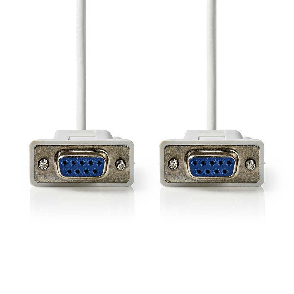 Nedis Seriële kabel | Nedis | 2 meter (D-sub 9 pins naar D-sub 9 pins, Nullmodemkabel) CCGL52055IV20 CCGP52055IV20 N010508015 - 1