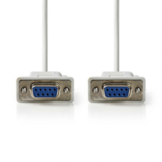 Nedis Seriële kabel | Nedis | 2 meter (D-sub 9 pins naar D-sub 9 pins, Nullmodemkabel) CCGL52055IV20 CCGP52055IV20 N010508015 - 1