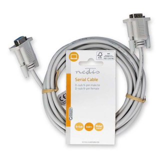 Nedis Seriële verlengkabel | 3 meter (D-sub 9 pins naar D-sub 9 pins) CCGL52010IV30 CCGP52010IV30 K010506007 - 3