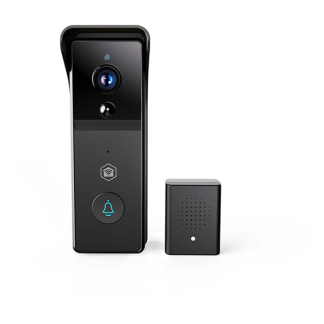 Nedis Slimme deurbel | Nedis SmartLife (Batterijen, Full HD, Nachtzicht, Bewegingssensor, Gespreksfunctie) WIFICDP21BK K010810037 - 2