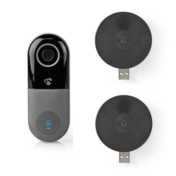Nedis Slimme deurbel | Nedis SmartLife (Bedraad, Abonnement vrij, Wifi, 2 deurbelgongen)  K170202683 - 1