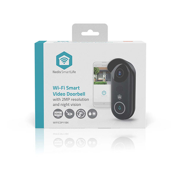 Nedis Slimme deurbel | Nedis SmartLife (Transformator, Abonnement vrij, Full HD, Nachtzicht, Bewegingssensor, Gespreksfunctie) WIFICDP11BK K010810036 - 7